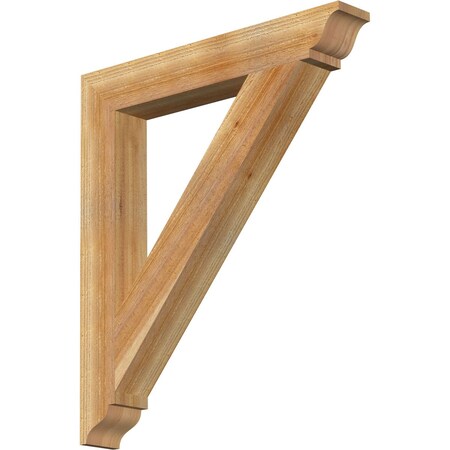 Ekena Millwork Traditional Traditional Rough Sawn Bracket, Western Red Cedar, 4"W x 28"D x 32"H BKT04X28X32TRA01RWR